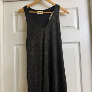 Everly Elegant Black and Gold Women's Mini Dress Size Medium